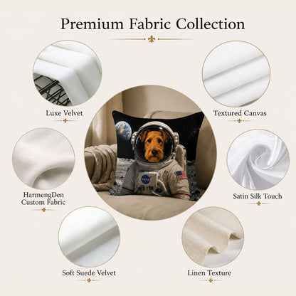 Custom pillow cover size guide showing 16 inch, 18 inch, 20 inch and 22 inch personalized photo pillow sizes
