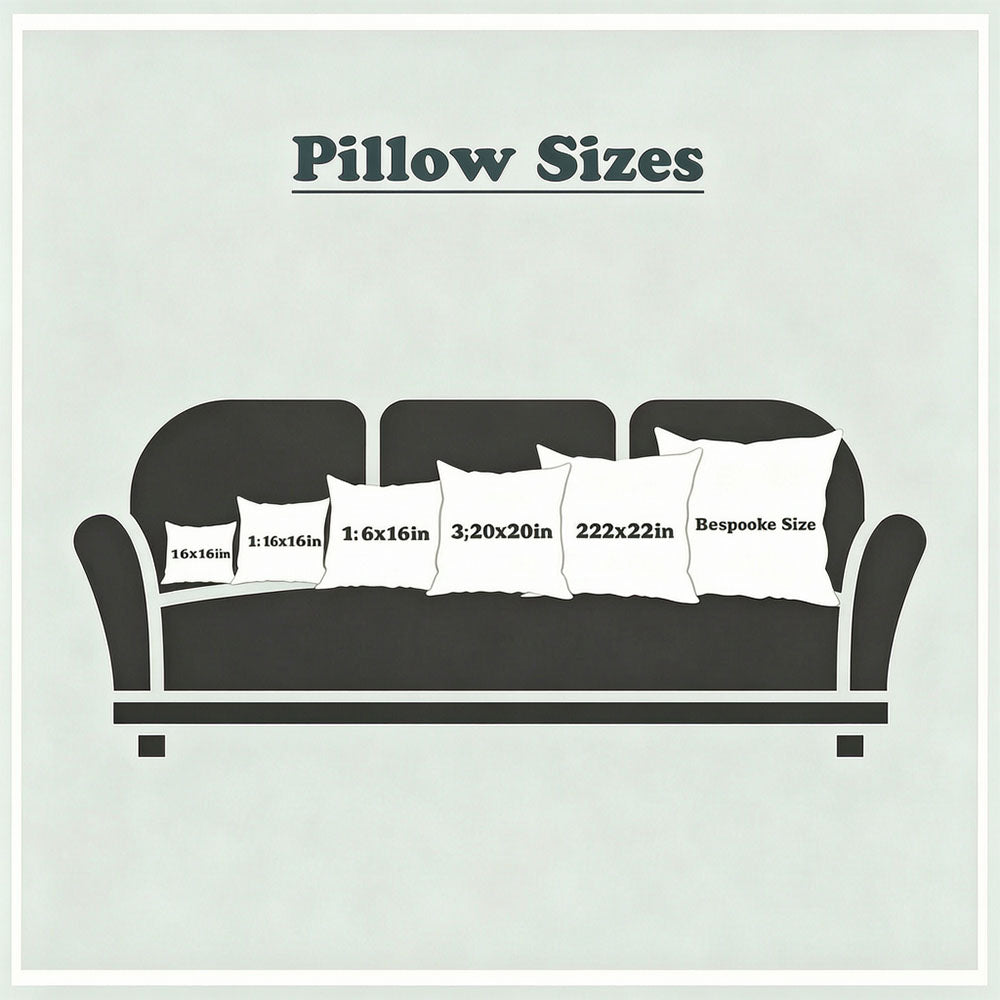 Custom Photo Pillow Size Guide Chart, Available 16/18/20/22 Inch & Bespoke Custom Sizes Linen Throw Cushion, Multiple Size Option Personalized Pillow
