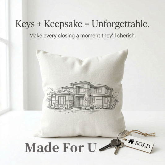 Personalized Pillow Cases for Real Estate Marketing Merchandise Made For U