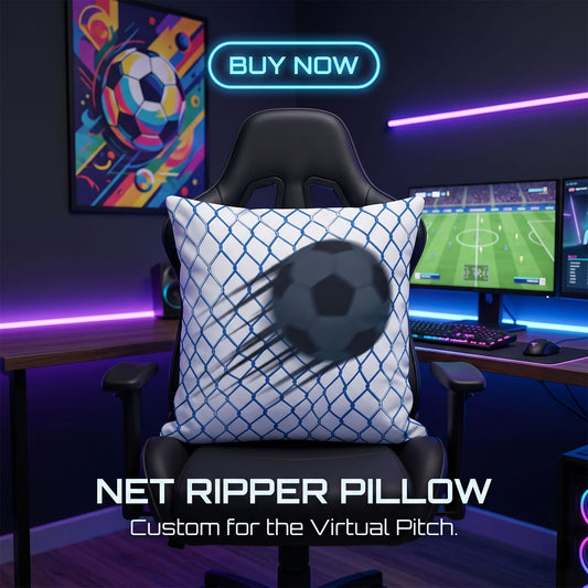 Custom Sports Field Pillow Cover Soccer Themed Custom Print GiftAlt Text: Custom sports field pillow cover as soccer themed custom print gift for friends Made For U