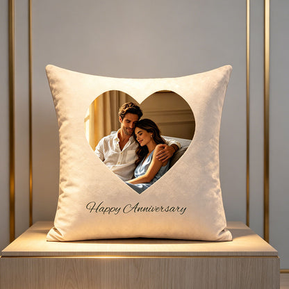 Premium personalized pillow cover as a heartfelt luxury anniversary or wedding keepsake gift